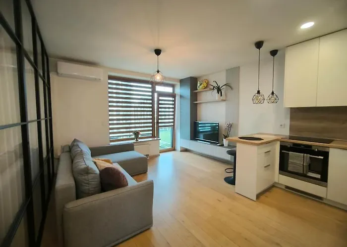 Modern Urban Retreat & Private Parking ヴィリニュス